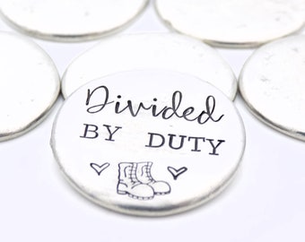 Pocket Stone, Divided By Duty, Gift for Soldier, Pocket Token Gift