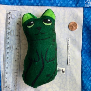 Pickle Cat Plushies, pickles, green, plush image 3