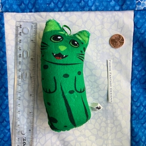 Pickle Cat Plushies, pickles, green, plush image 4