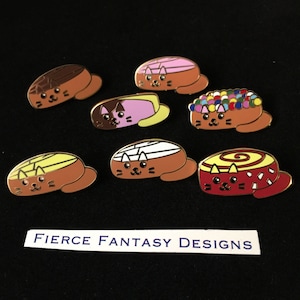Pan Dulce Cat Pins, concha, sprinkle, polvoron, Enamel Pin, mexican bread, enamel pins