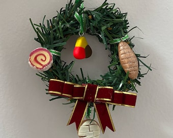 Pan Dulce Wreath Ornaments, Christmas, holiday, concha, ninio envuelto, elotte, polvorone, decor