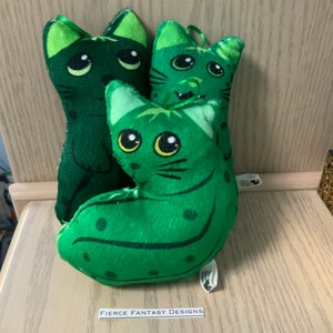 Pickle Cat Plushies, pickles, green, plush image 1