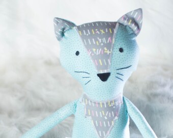 Banjo the Plush Cat // READY TO SHIP // stuffed cat plushie, cat plush animal, stuffed animal cat