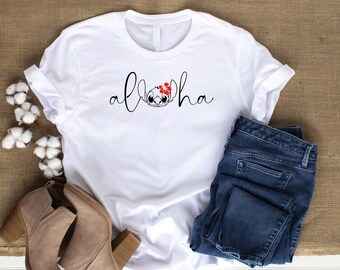 Aloha Stitch Hawaii Disney Shirt Hawaii Trip Shirt Camisa de vacaciones familiares Oahu Aloha Shirt