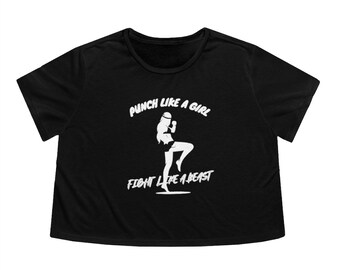 Punch Like a Girl Crop Tee