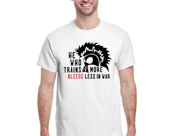 Entrena más sangra menos en camiseta de guerra