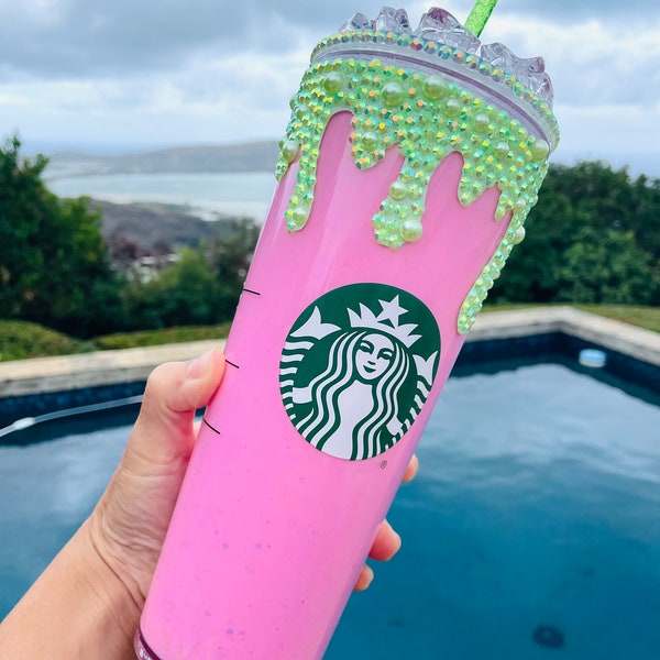 Starbucks Pink Tumbler Etsy
