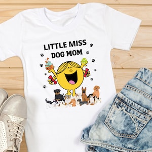 Little Miss Dog Mom Tshirt Little Miss Dog Mom Shirt Damen Hundemama Shirt Damen Hundemama Shirt