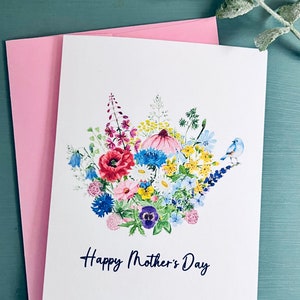 Watercolor Mother’s Day Cards, Spring FlowersMother’s Day Card, Watercolor Flowers card, Mother’s Day Card Set,  Handmade Card