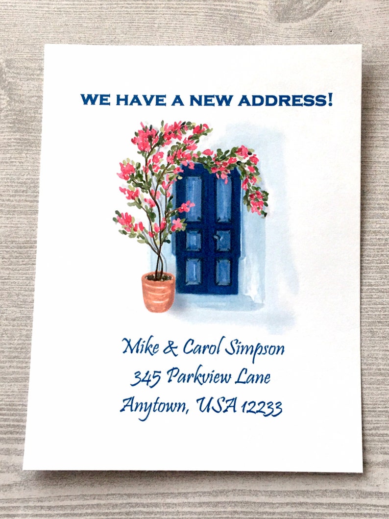 Moving Cards Moving Announcement Cards Change of Address Cards Handmade Cards by DesignsbyAliA New Address Cards