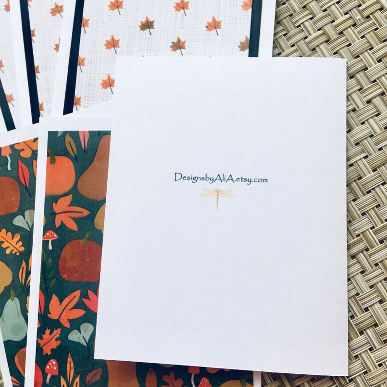 Handmade Fall Cards Thanksgiving Cards Fall cards Embossed Cards Fall Notecards 6ct Assorted Fall Card Set