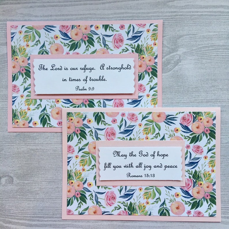 4ct Scripture Card Set Christian Cards Encouragement Cards | Etsy