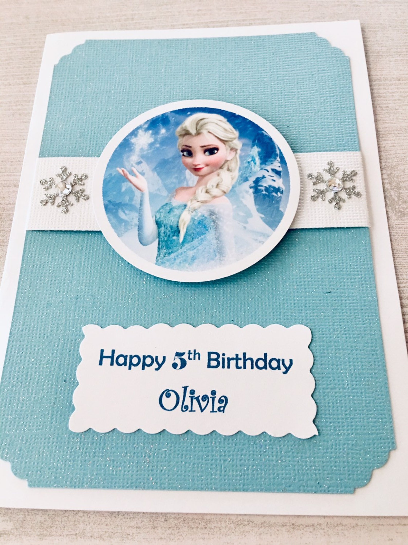 Elsa Birthday Card Free Personalize Frozen Card Disney | Etsy