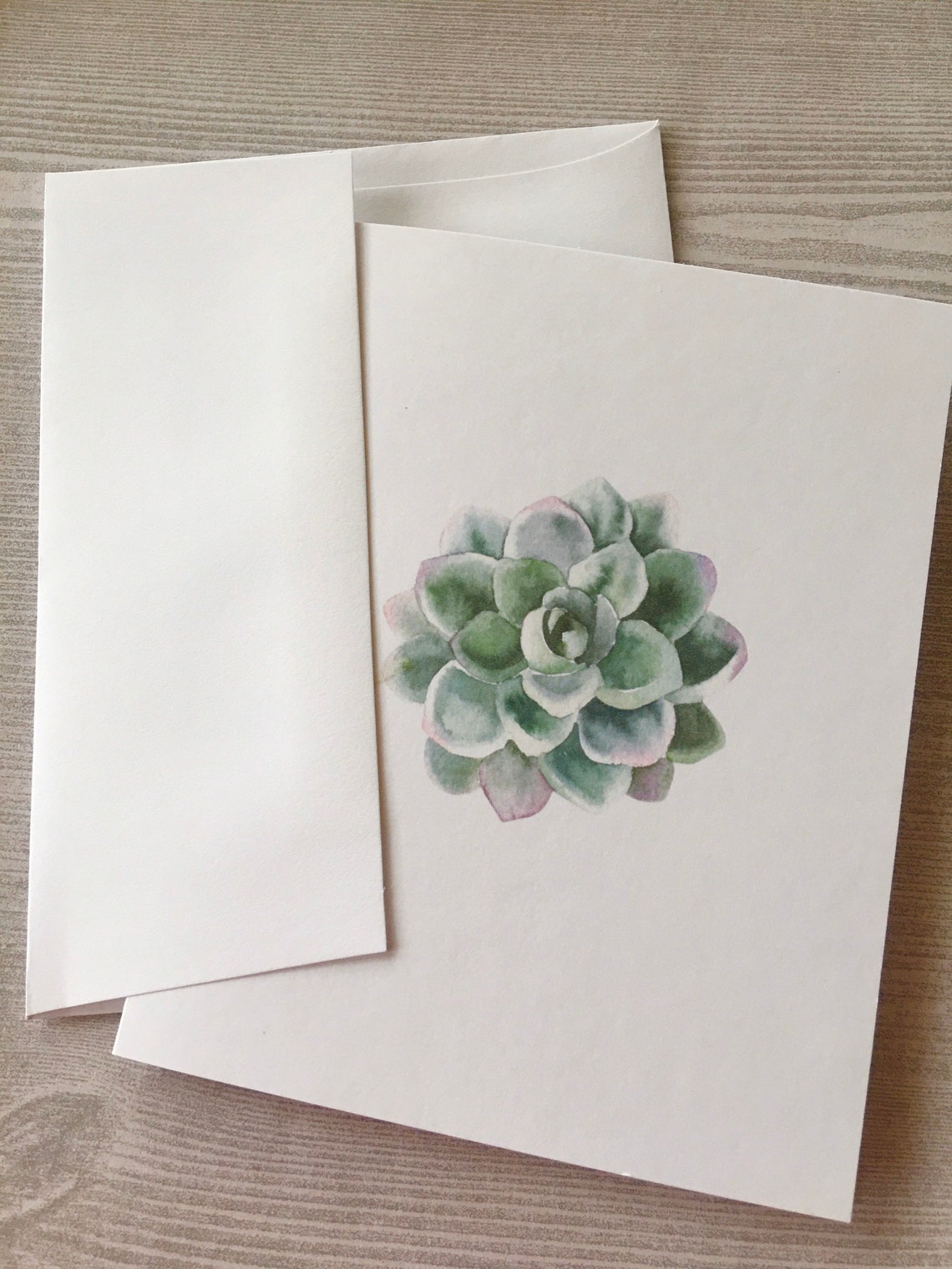 Succulent Card Set 2, Folded Note Cards, Blank Cards, Succulent Cards ...