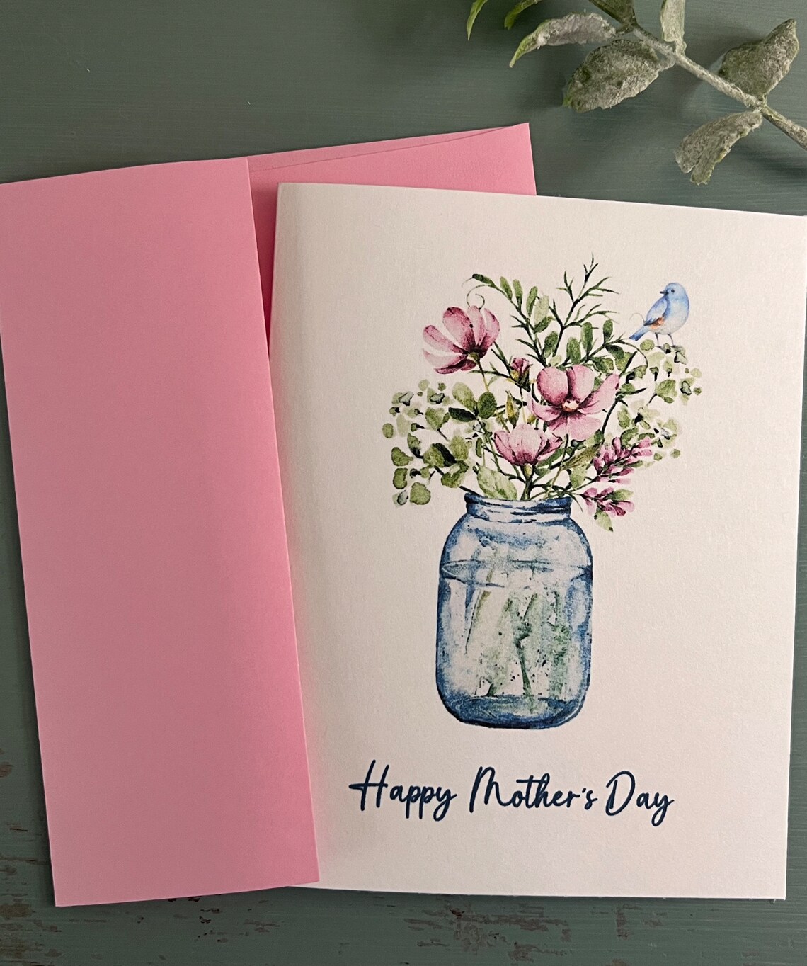 Mothers Day Card Set, Watercolor Flowers With Bird Mother’s Day Cards ...