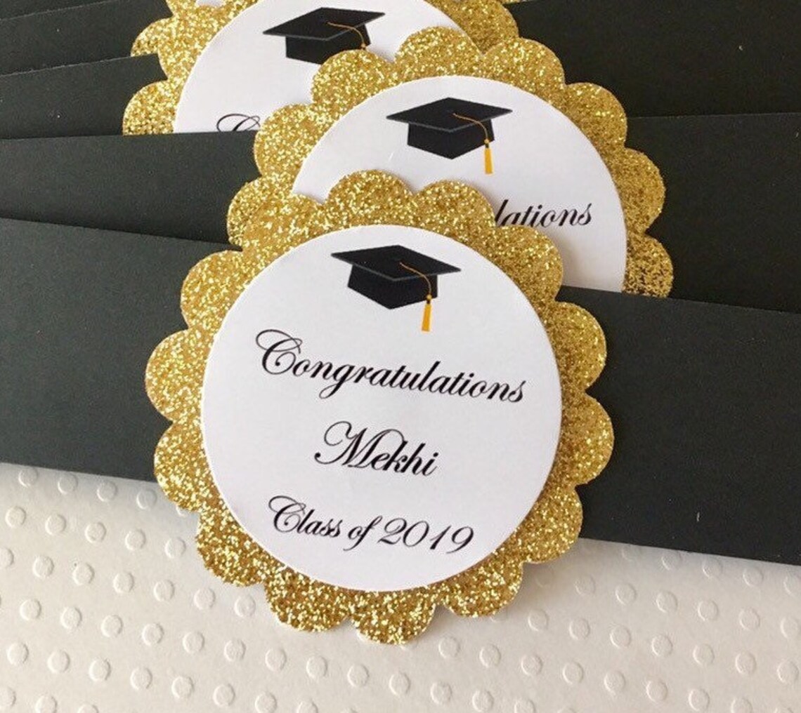 12 Graduation Napkin Rings PERSONALIZED Napkin Wraps Etsy