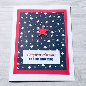 Citizenship Card, Citizenship Congratulations Card, Naturalization ...