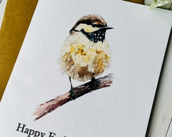 Fathers Day Card with Bird, Fathers Day Card with Bird Theme, Card with nature theme, Watercolor Fathers Day Card, Card Set, Handmade cards