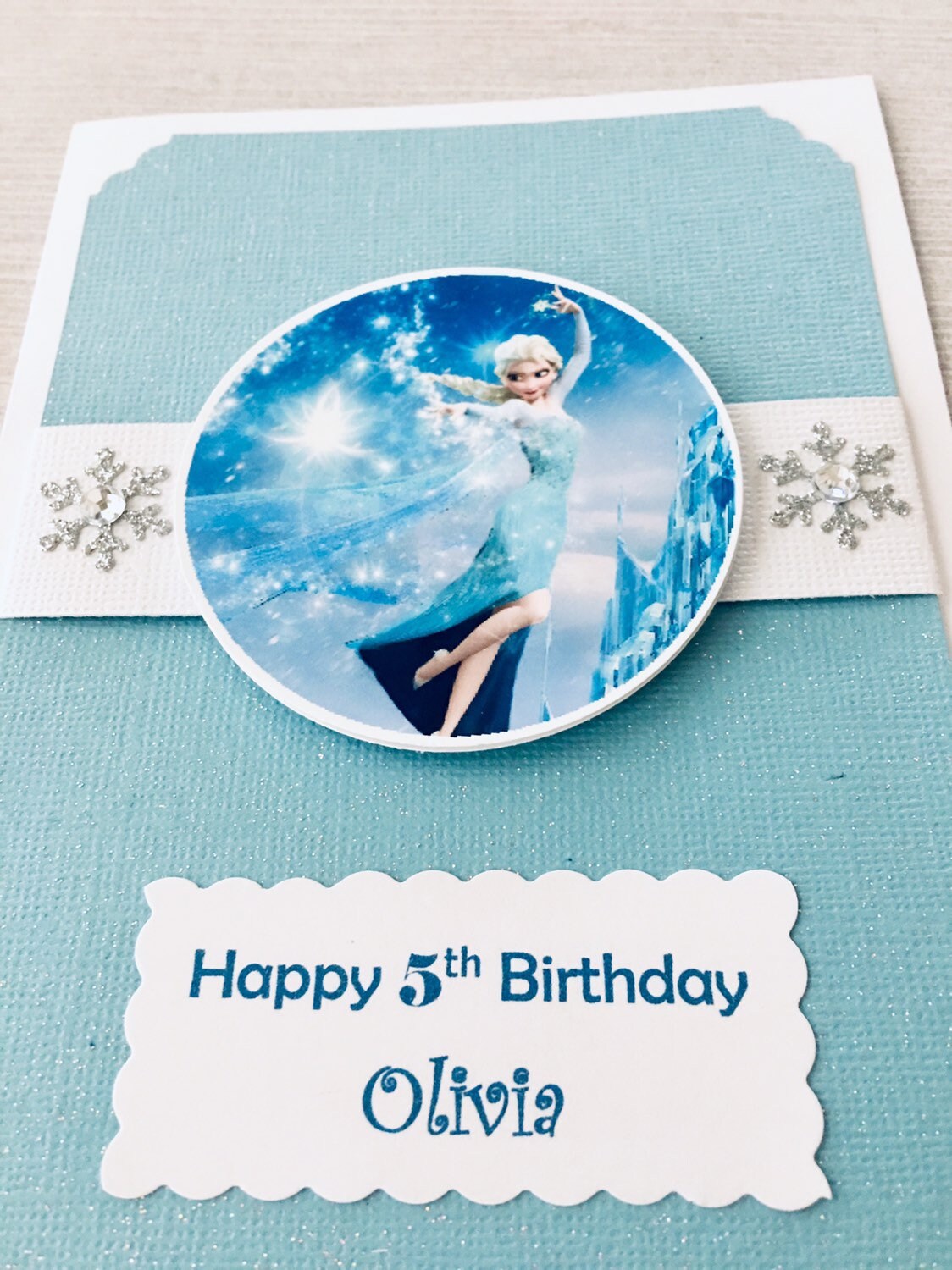 Elsa Birthday Card Free Personalize Frozen Card Disney | Etsy