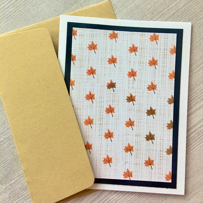 Handmade Fall Cards Thanksgiving Cards Fall cards Embossed Cards Fall Notecards 6ct Assorted Fall Card Set