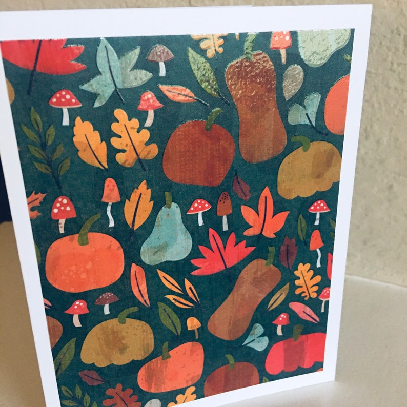 Handmade Fall Cards Thanksgiving Cards Fall cards Embossed Cards Fall Notecards 6ct Assorted Fall Card Set