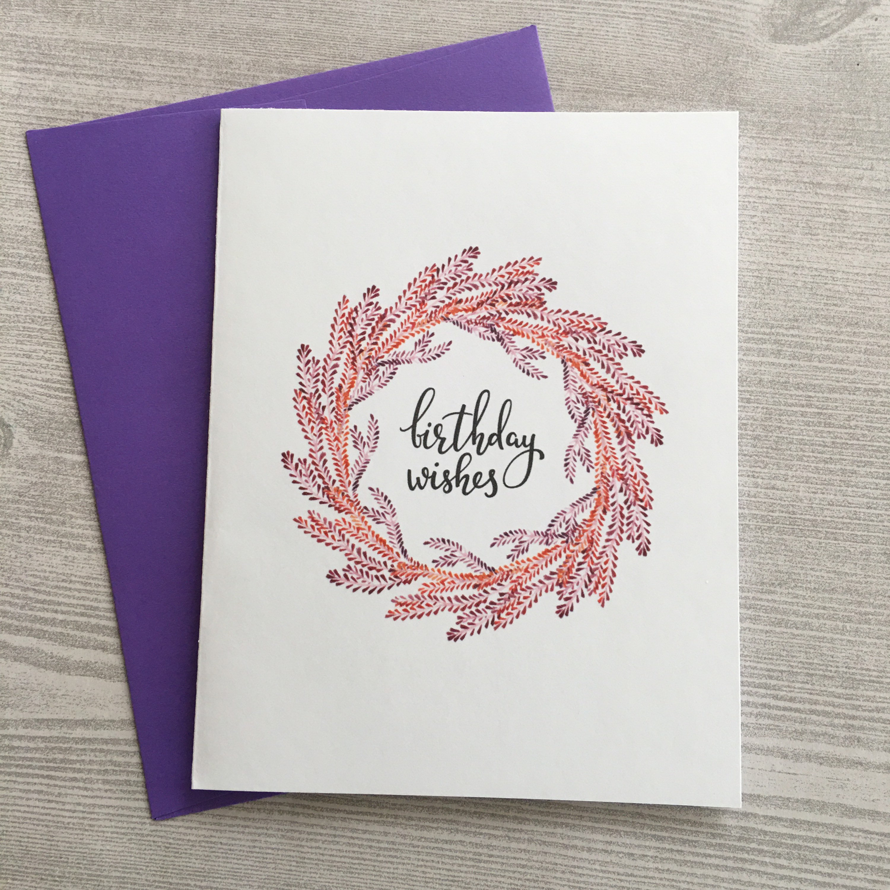5ct Watercolor Birthday Card Set, Assorted Cards, Wildflower
