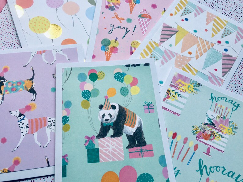 Birthday Cards, Set of 10 Handmade Birthday Cards, Assorted Card Set ...