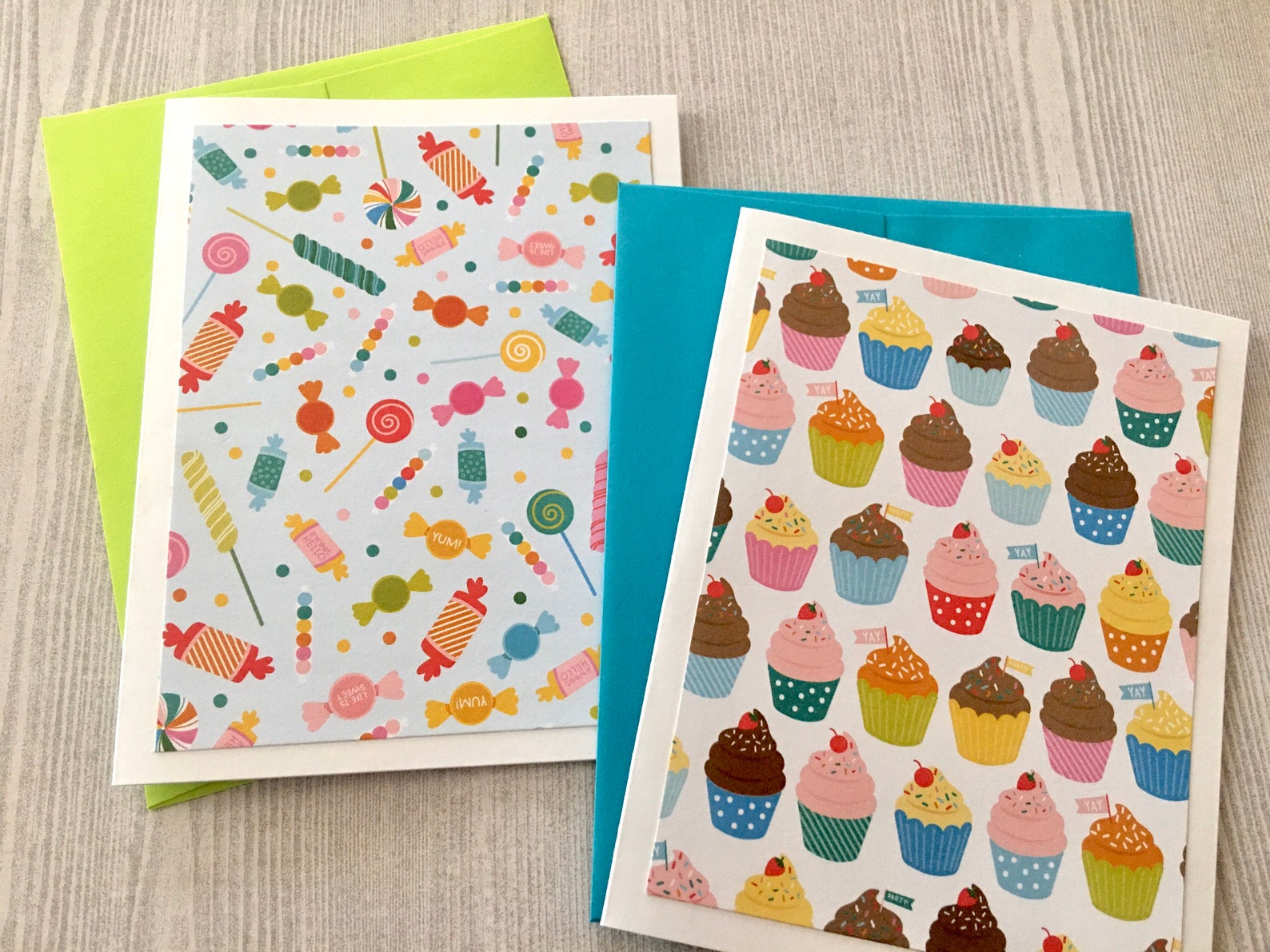Birthday Cards, Set of 10 Handmade Birthday Cards, Assorted Card Set ...