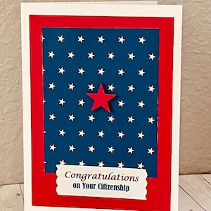 Citizenship card, Citizenship Congratulations Card, Naturalization Cards, USA Patriotic card, Handmade cards