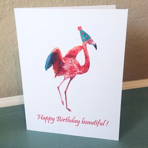 Millie Ann & Me Flamingo Birthday Card