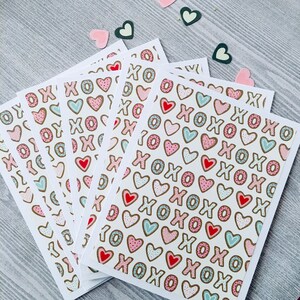 6ct Valentine Hearts Card Set, Valentine Note Cards, Heart Cards, Blank Cards, Card Set, Handmade cards, DesignsbyAliA