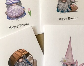 Personalized Easter Gnome Cards, Easter Card Set, Spring Card, Easter Gnome, Gnome Card, Handmade Card by Designs by AliA