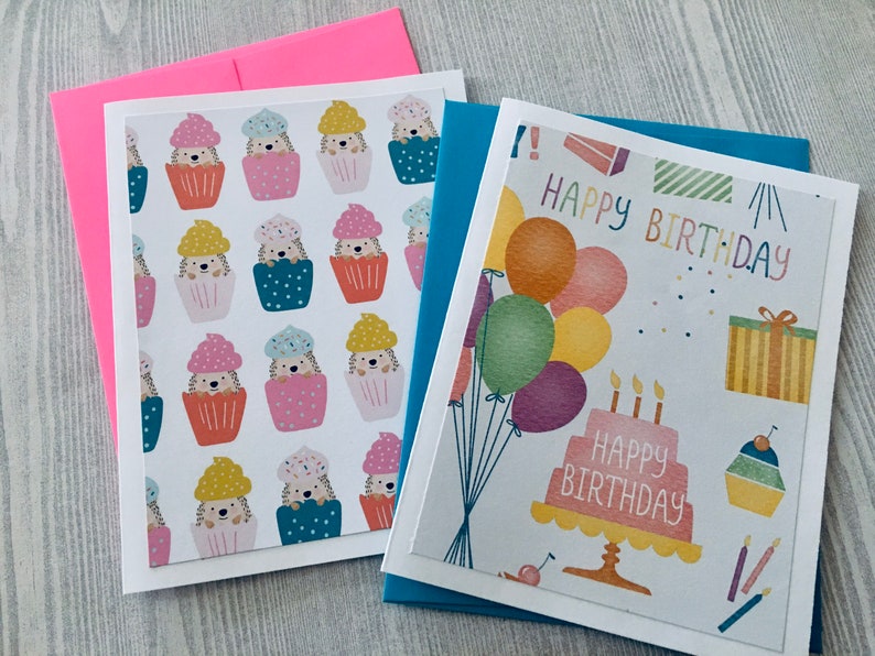 Birthday Cards Set of 10 Handmade Birthday Cards Assorted Etsy