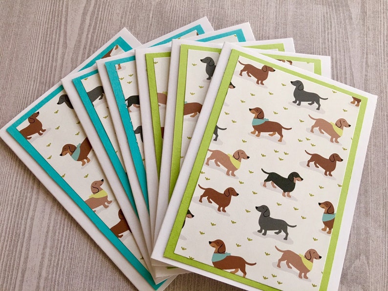 6ct Dachshund Card Set Weiner Dog Cards Blank Cards Dog - Etsy