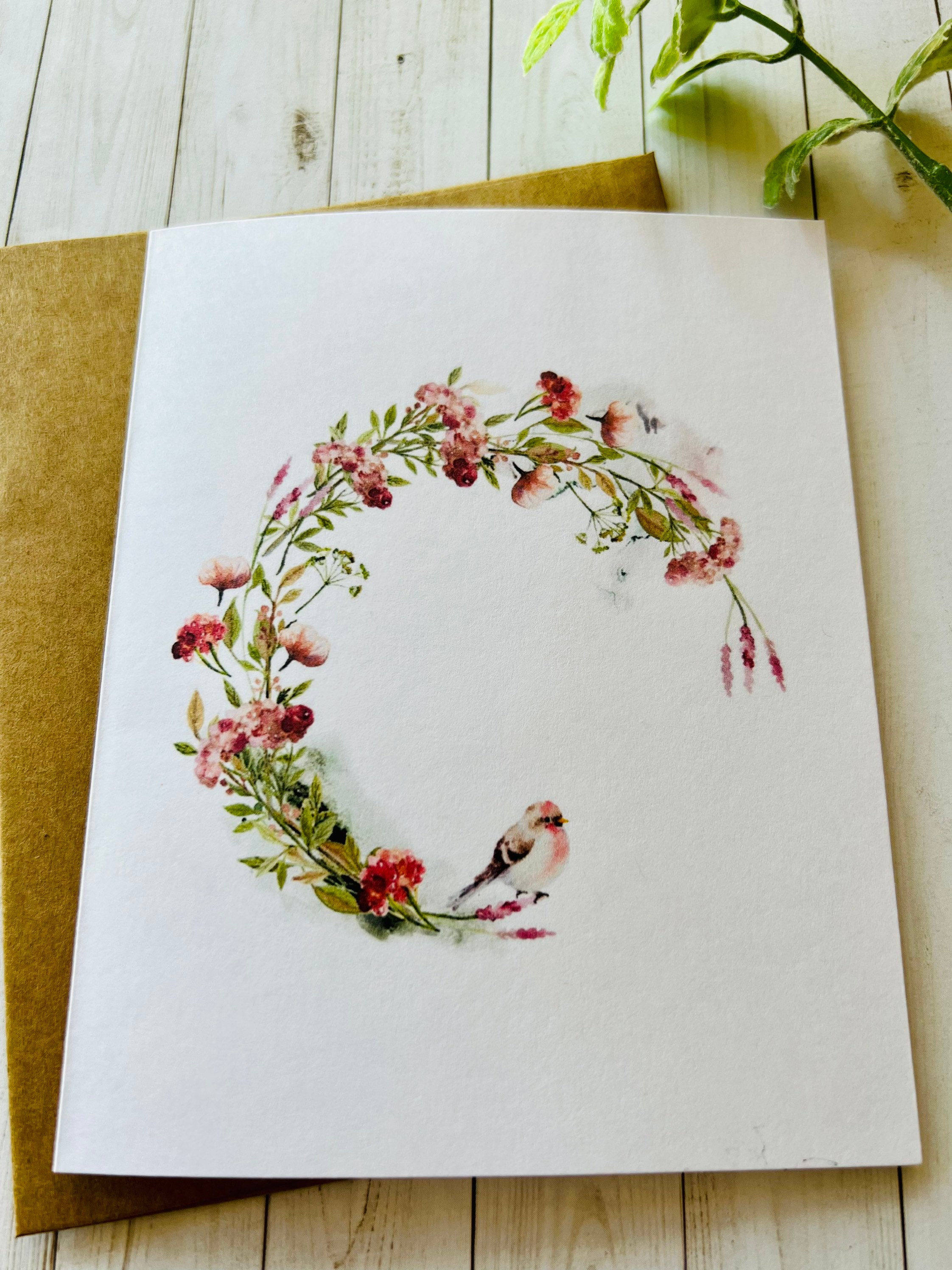 Watercolor Flowers With Bird, Set2, Note Card Assortment, Floral Card ...