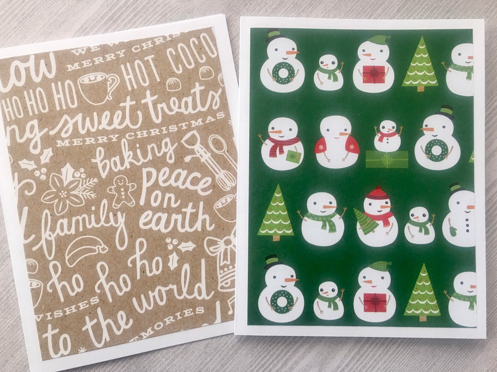 12ct Christmas Card Assortment Christmas Card Set Handmade Etsy
