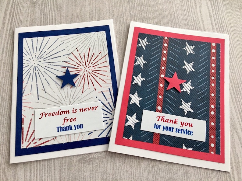Veteran Card Veterans Day Cards Cards for Military Handmade | Etsy