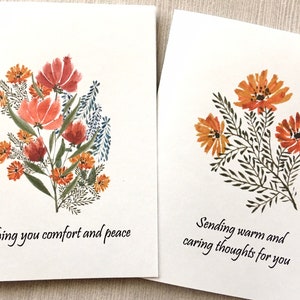 8ct Watercolor Wildflowers Card Assortment, Encouragement Cards, Thinking of You Card Assortment, Sympathy Cards, Handmade cards