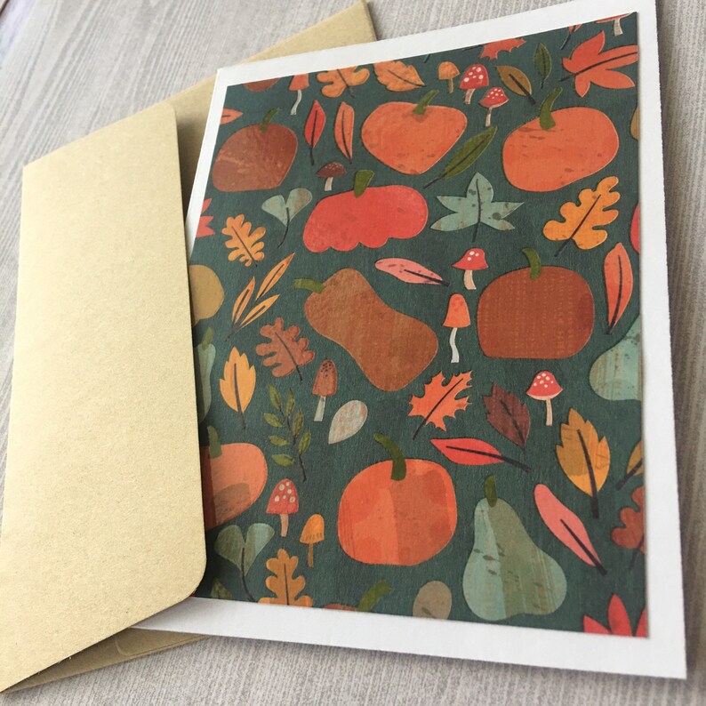 Handmade Fall Cards Thanksgiving Cards Fall cards Embossed Cards Fall Notecards 6ct Assorted Fall Card Set