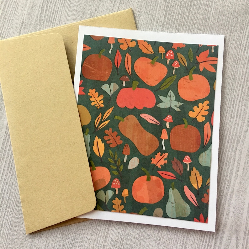 Handmade Fall Cards Thanksgiving Cards Fall cards Embossed Cards Fall Notecards 6ct Assorted Fall Card Set