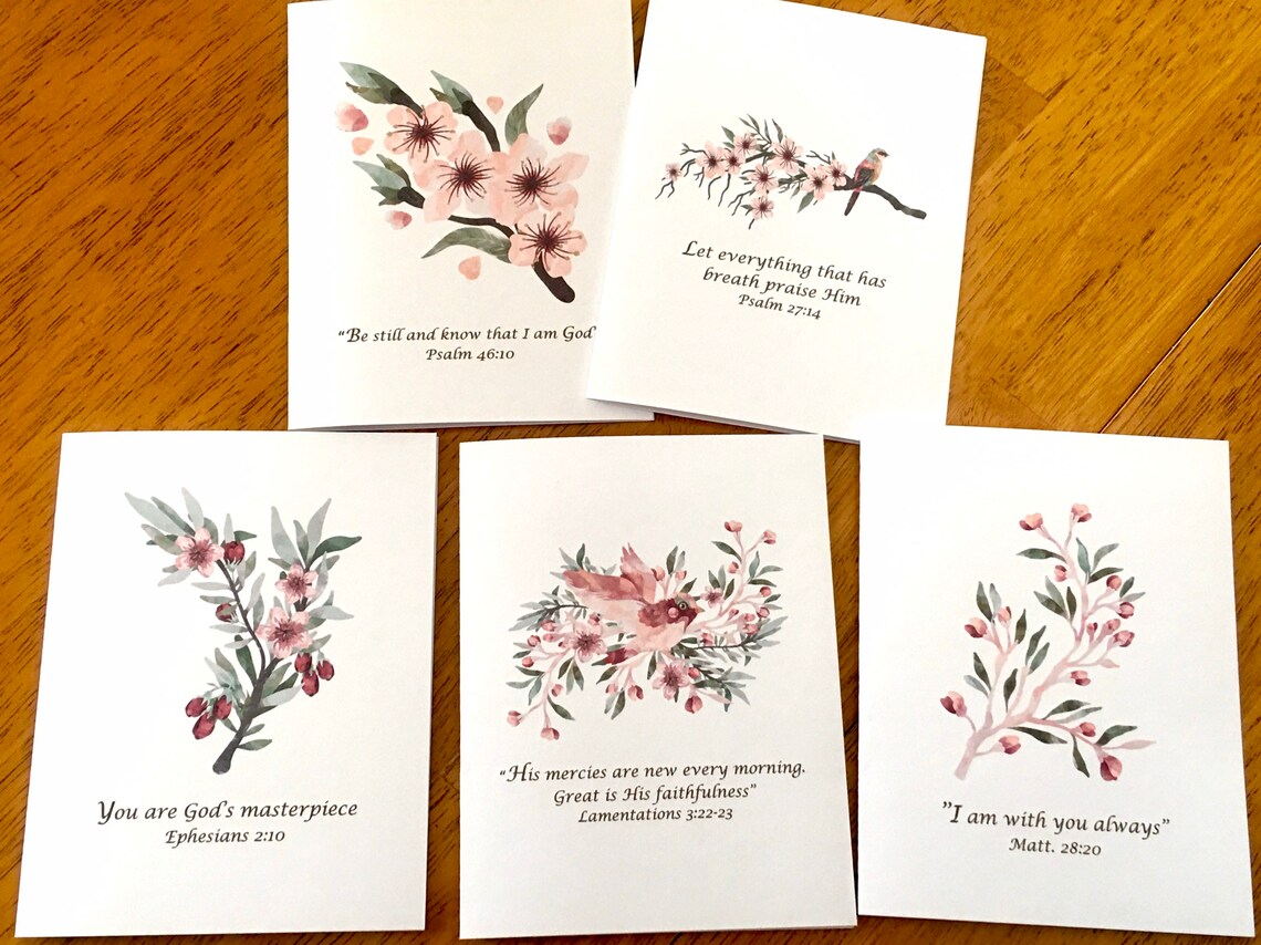 Scripture Card Set, Encouragement Cards, Christian Card Set, Religious ...