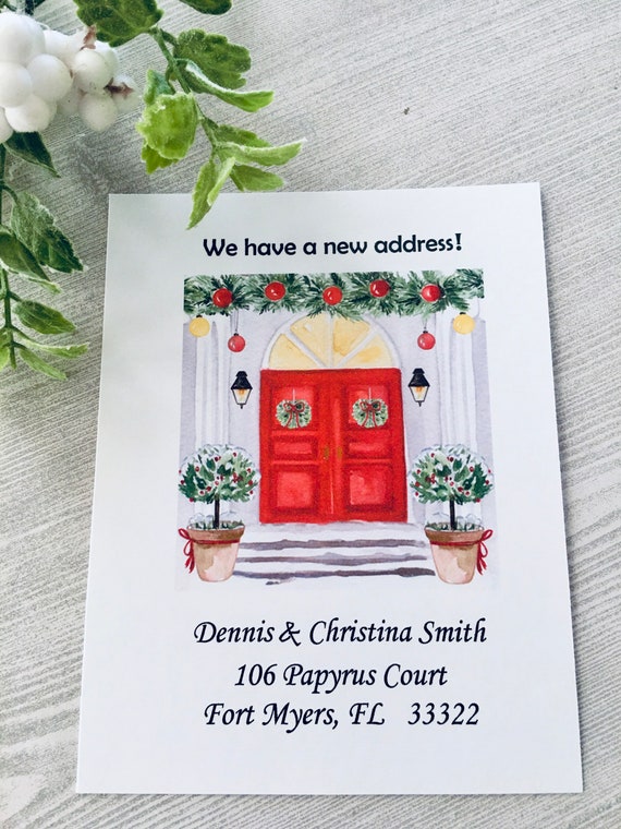 Moving Cards Moving Announcement Cards Change of Address Cards Handmade Cards by DesignsbyAliA New Address Cards