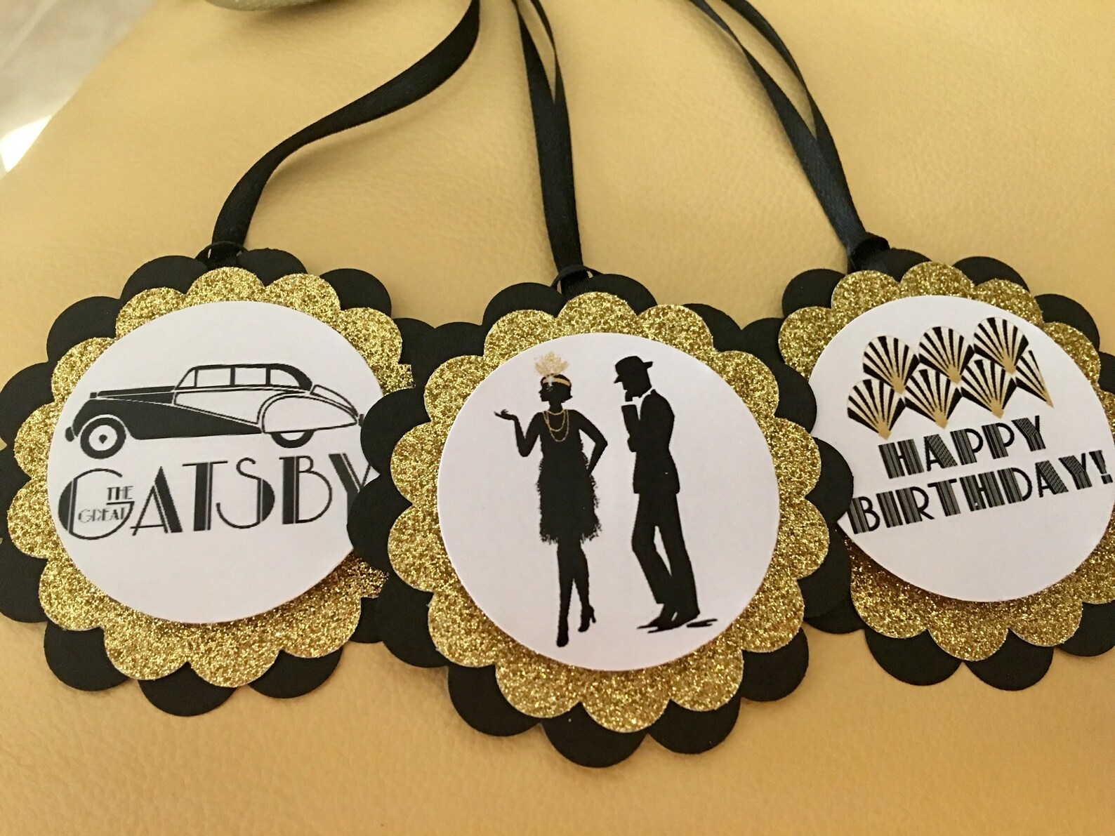 Gatsby Party Cupcake Toppers New Years Tags Great Gatsby - Etsy