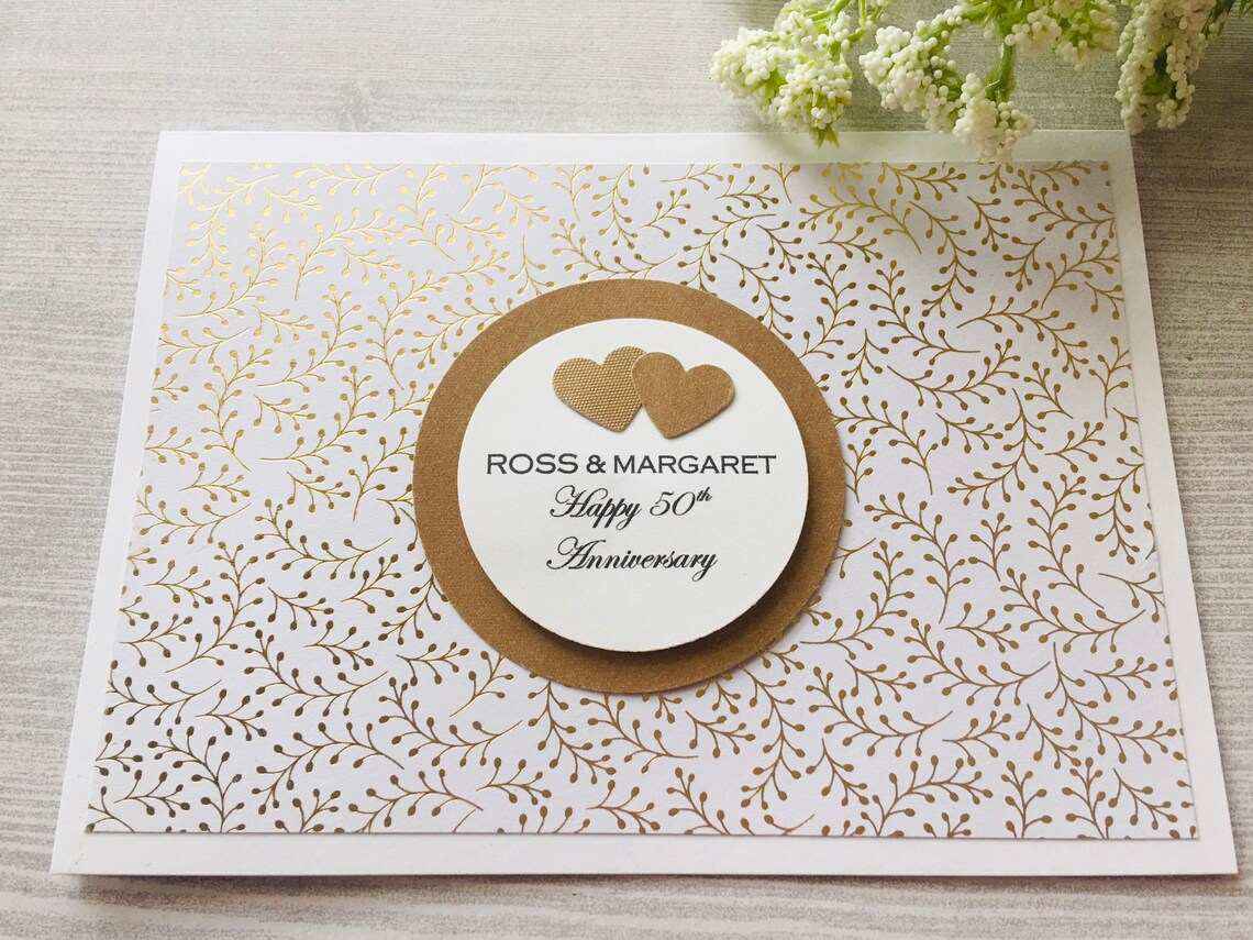 Personalized Anniversary Card 50th Anniversary card Etsy