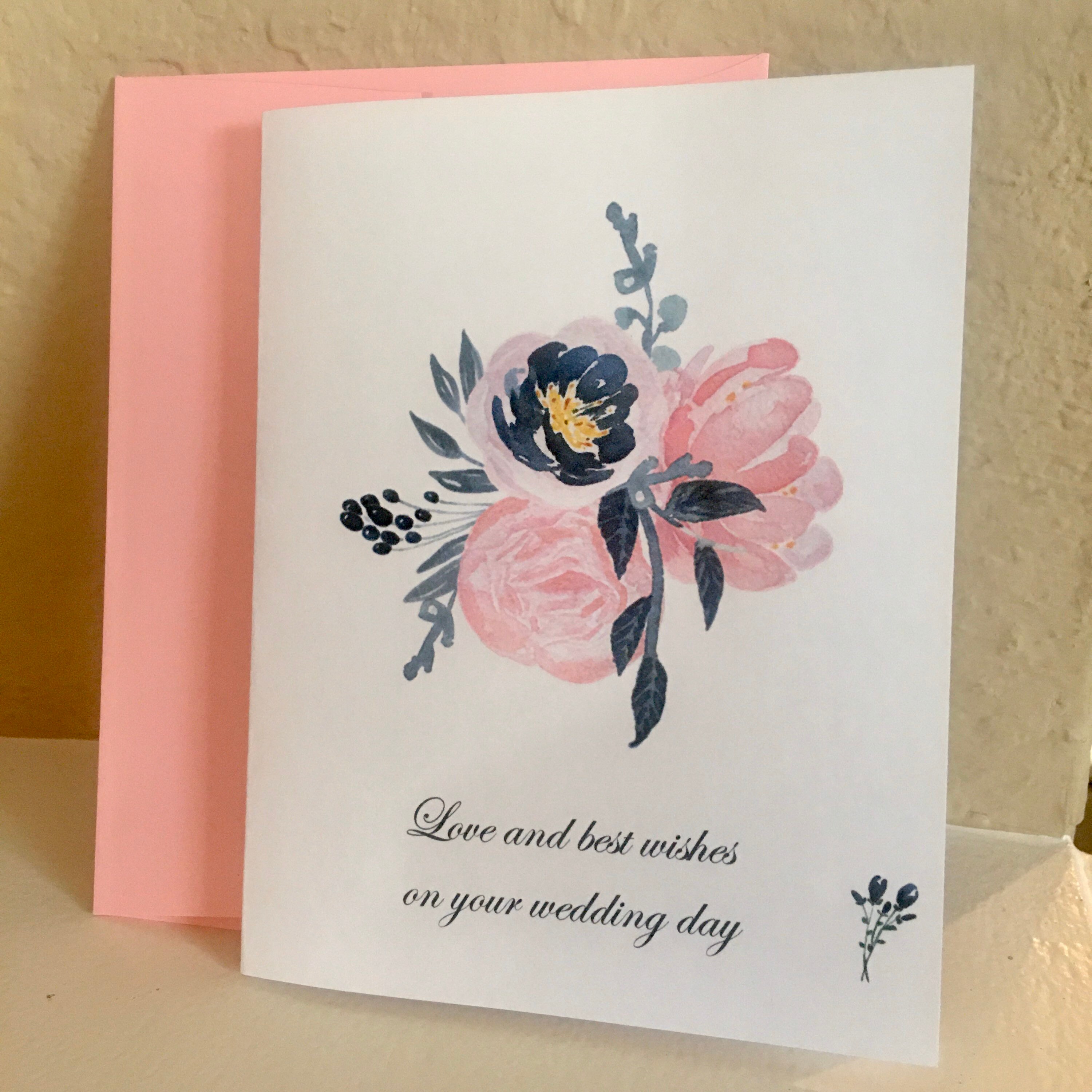 Personalized Anniversary Card Watercolor Wedding Anniversary | Etsy