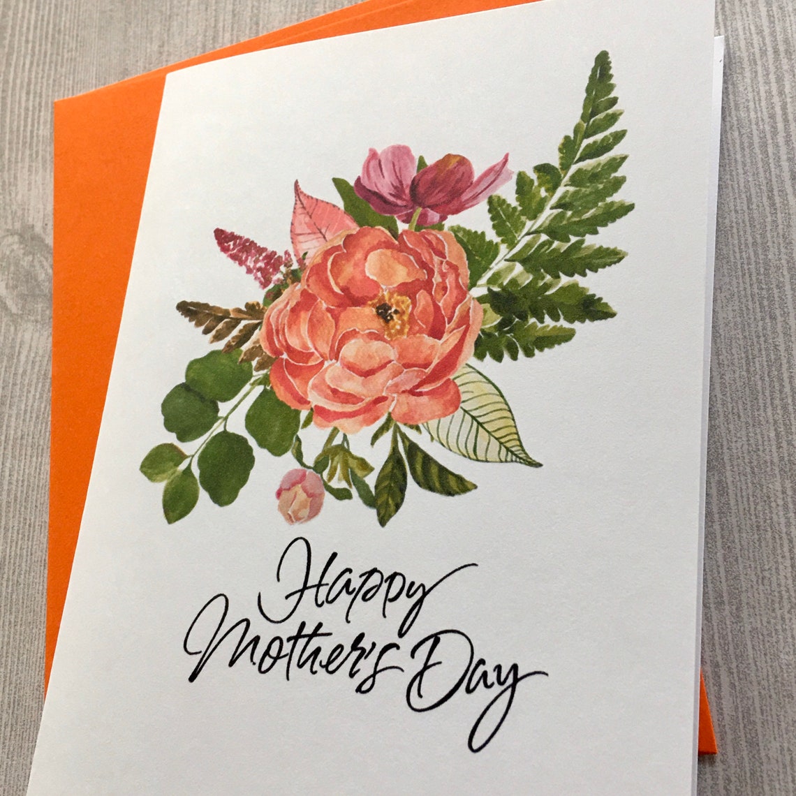 Mothers Day Card, Watercolor Flowers Mother’s Day Cards, Watercolor ...