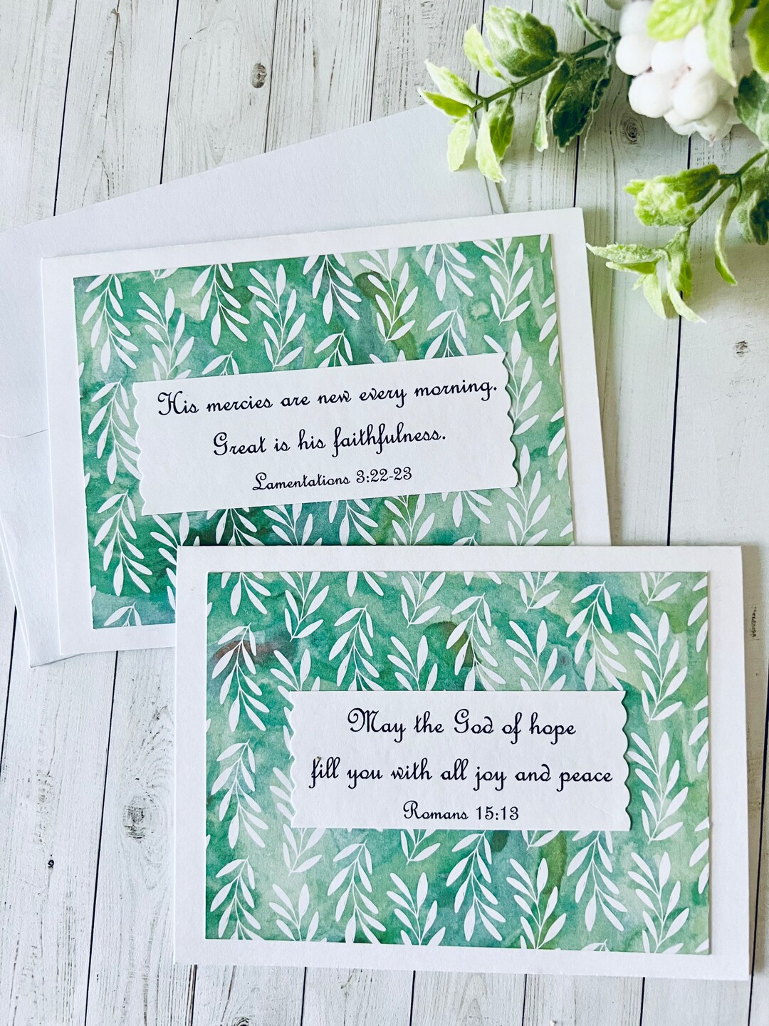 4ct Scripture Card Set, Christian Cards, Encouragement Cards, Get Well