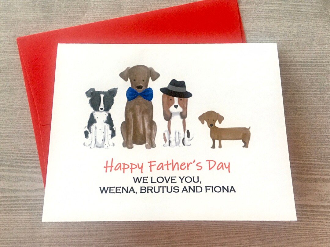 Personalized Fathers Day Card From the Dog, Dogs Fathers Day Card ...