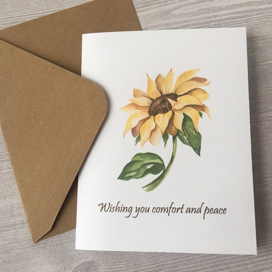 8ct Sympathy Card Set Sunflower Cards Watercolor Sunflower - Etsy