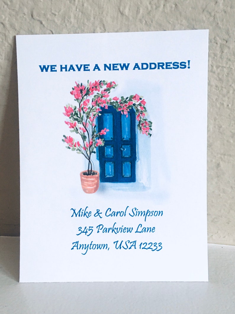 Moving Cards Moving Announcement Cards Change of Address Cards Handmade Cards by DesignsbyAliA New Address Cards